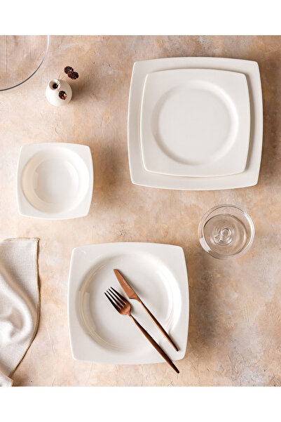 Madame Coco Nova 6 Kişilik 24 Parça Yemek Takımı - Beyaz