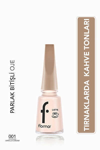 Flormar Latte Yüksek Pigmentli & Parlak Bitişli Kahve Tonlu Oje