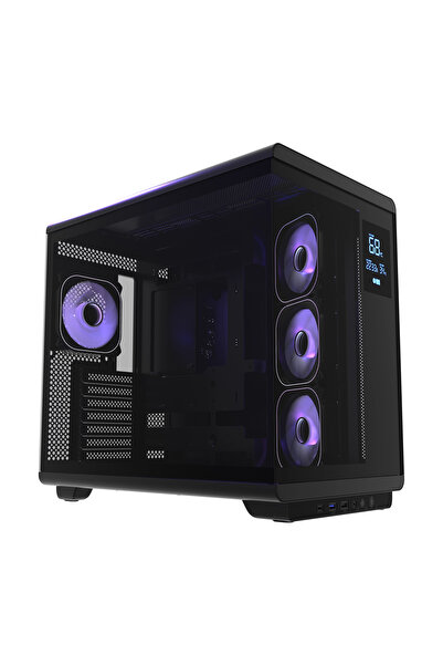 Hawk Gaming HC710 850W 80+ Bronze ARGB Akvaryum ATX Mid Tower Siyah Gaming Oyuncu Kasa