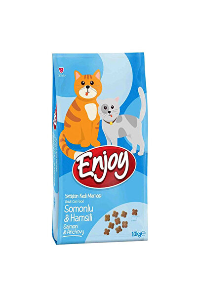 Enjoy Somonlu ve Hamsili Yetişkin Kedi Maması 10 Kg
