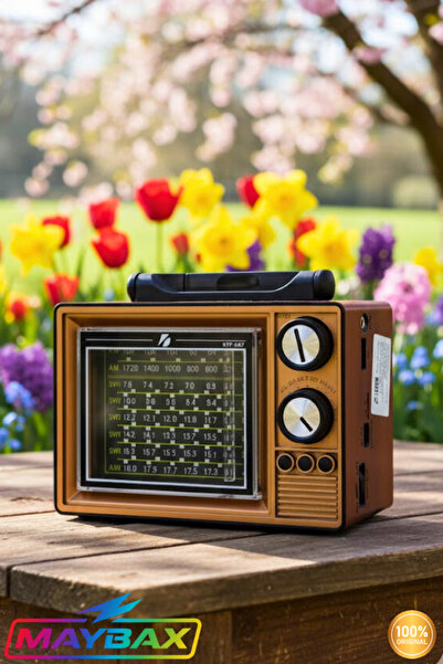 OWWOTECH Nostaljik Radyo FM TF USB BT Destekli Bluetooth Fenerli Nostalji Radyo