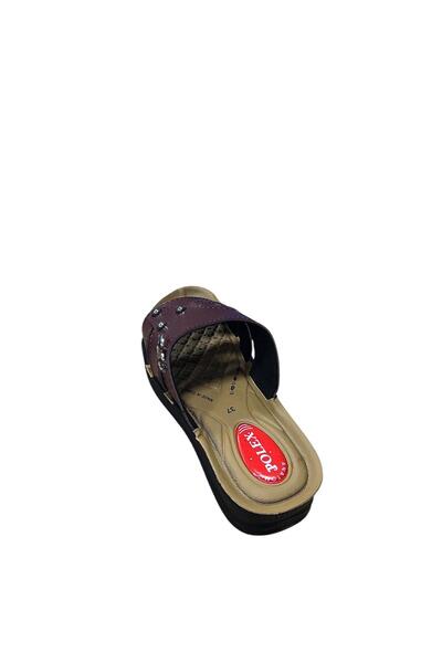 BY ARİS Women's Wedge Heeled Slippers