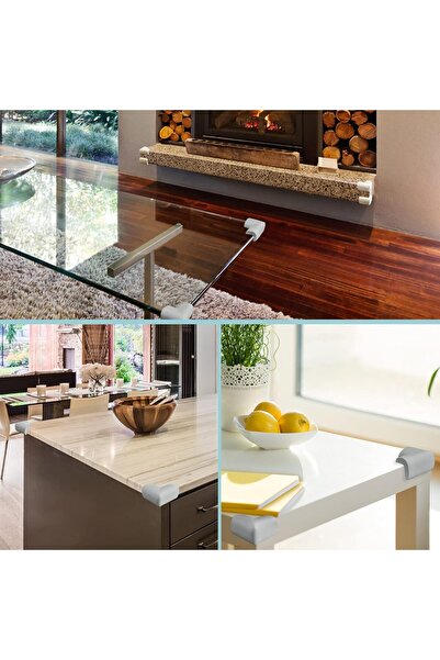 Miningaa 4 Pieces Soft Corner Protector Baby Protection Corner Guards, Furniture Table, Stairs with Safety Tape