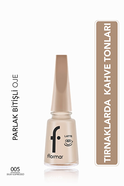 Flormar Latte Yüksek Pigmentli & Parlak Bitişli Kahve Tonlu Oje
