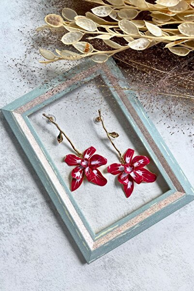 Meva Takı ve Aksesuar Elegant Flower Branch Earrings I Mev'Art Collection