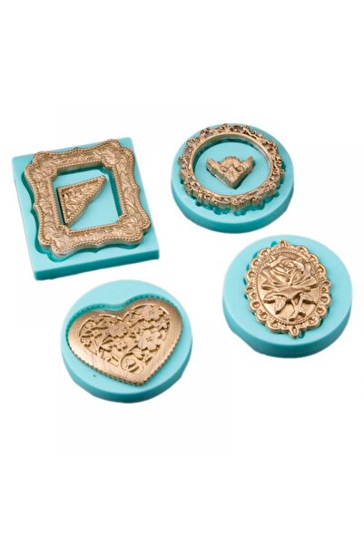 enc SİLİKON KALIP 4 LÜ DESENLİ MAVİ