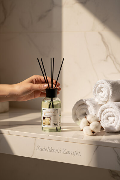 Elegance vip Perfume Beyaz Sabun Reed Diffuser Bambu Çubuklu Oda Kokusu (110 ML) Banyo Ve Wc Için Mükemmel Seçim