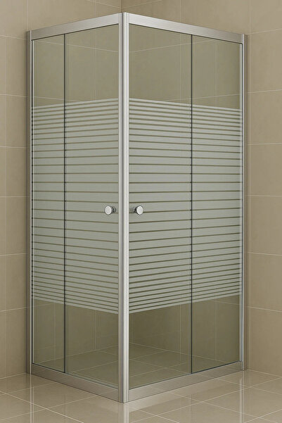 Durul Duşakabin 70x100 Dikdörtgen Çizgili Cam