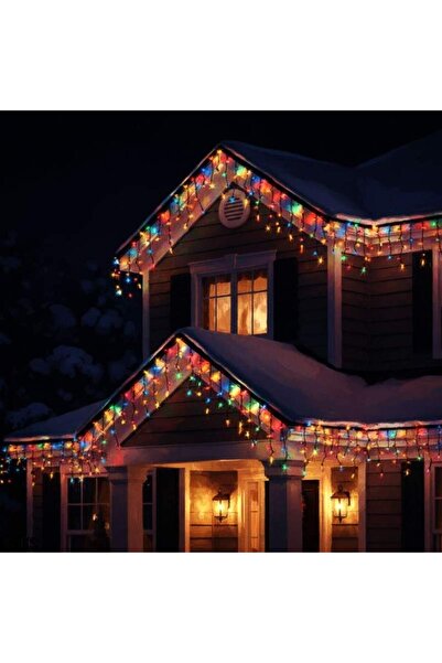 SIKS Model de țestoase de Crăciun, 5 m, 120 LED-uri, franjuri, pentru exterio...