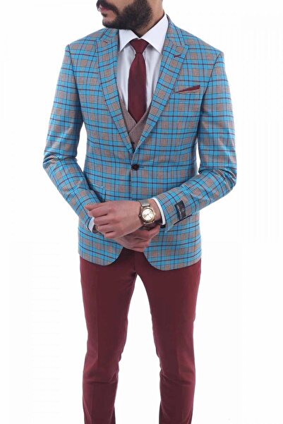 Jan Carlucci Slimfit Kombinli Slimfit Drop 6 Takım Elbise