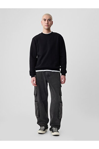 GAP Erkek Siyah Double Kargo Baggy Jean Pantolon