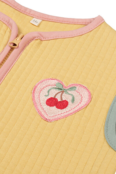 Miela Kids Kontrast Biyeli Kapitone Yelek