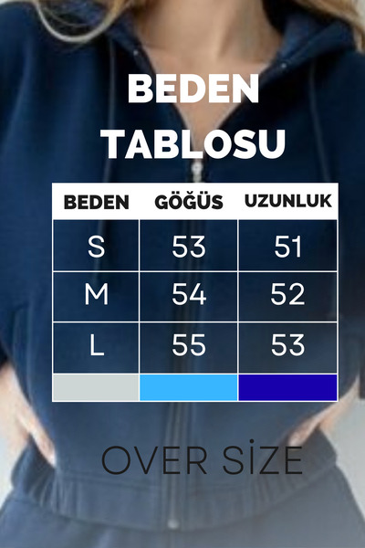 Balenbi Women's 3 Thread Fleece Lined Hooded Zippered Short Cardigan 1111