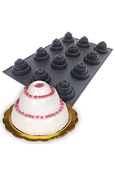 Genel Markalar 12'li Profesyonel Silikon Volkanik Pasta Kek Kalıbı