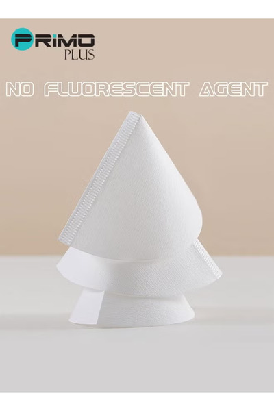 Primo Plus 100 Piece Coffee Paper Filter V60 Size 02 White