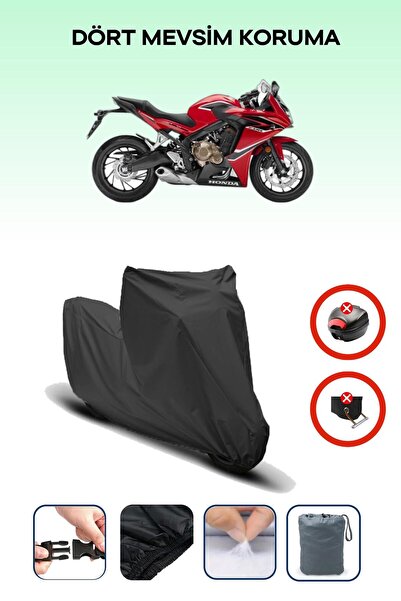 Breen حقيبة خلفية من القماش المشمع للدراجة النارية Honda Cbr 650 F باللون الأ...