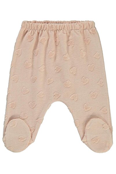 Civil Baby Kalp Jakarlı 1-6 Ay Tek Alt Bebe - Pudra 3-6 Ay