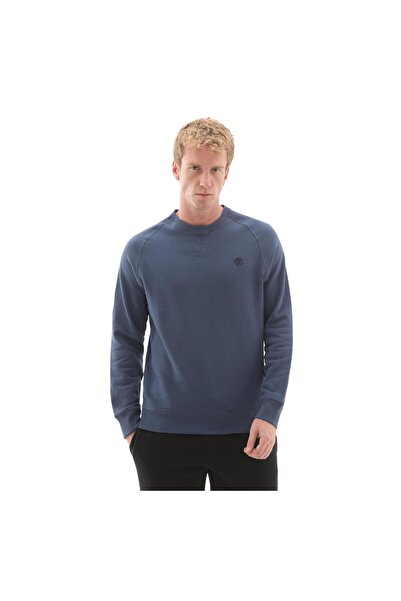 Timberland B0A2BNKEYO1-R Exeter River Brushed Back Crew Sweatshirt pentru bărbați Sweatshirt Albastru