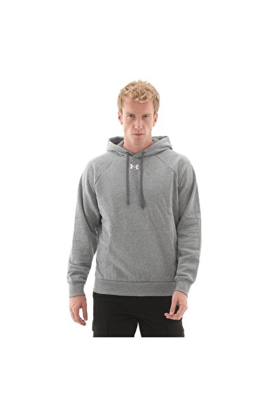 Under Armour A1379757-025 Ua Rival Fleece Hoodie Ανδρικό Φούτερ Γκρι