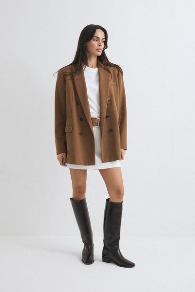 LUTVELIZADE الأحذية 2305 - حذاء مسطح بني مرير للنساء