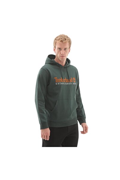 Timberland B0A5Mx83171-R Established 1973 Embroidered Logo Loopba Men's Sweatshirt Green