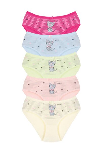 Newlilla 011 lány mix színes 5 csomagos nyomott bugyi V21