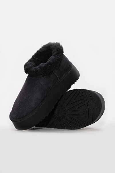 FAST STEP Cizme negre de damă, lungime scurtă, iarnă, ușoare, cu blană în interior, model Ug, cu talpă groasă, 947sza1000