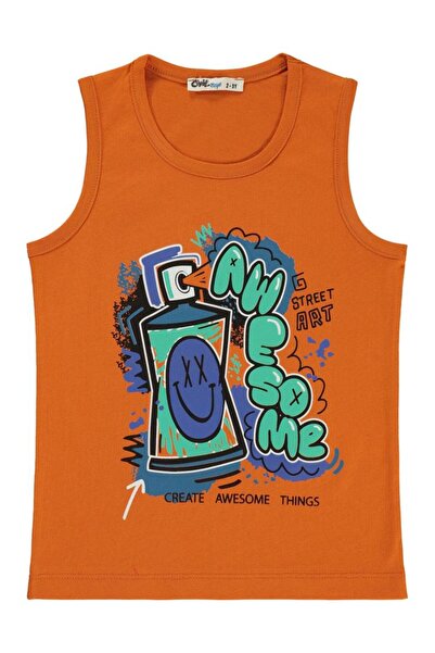 Civil Boys تي شيرت رائع مطبوع للأعمار من 2 إلى 5 سنوات - برتقالي للأعمار من 4...