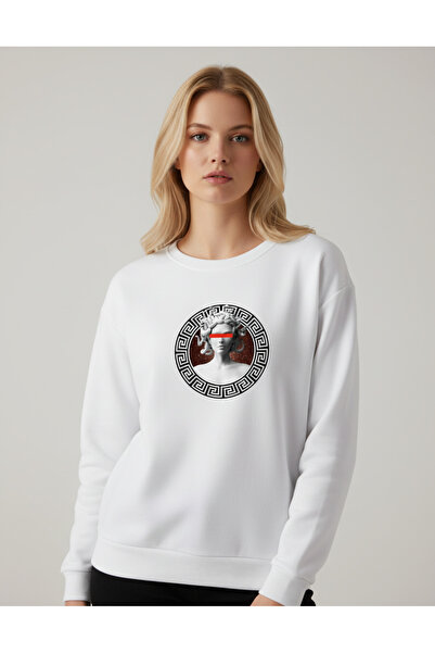 RPT MODA Sculptură pentru fete supradimensionate, cu imprimeu detaliat, hanor...