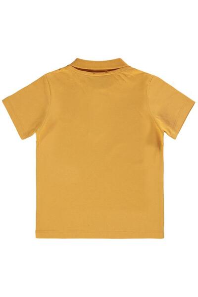 Civil Boys Sailboat Embroidered Lakos T-Shirt for Ages 2-5 - Orange 4-5 Years Old