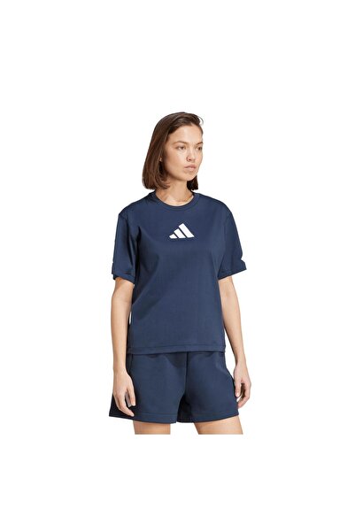 adidas Jw7749-K W Z.N.E. Tee Women's T-Shirt Navy Blue