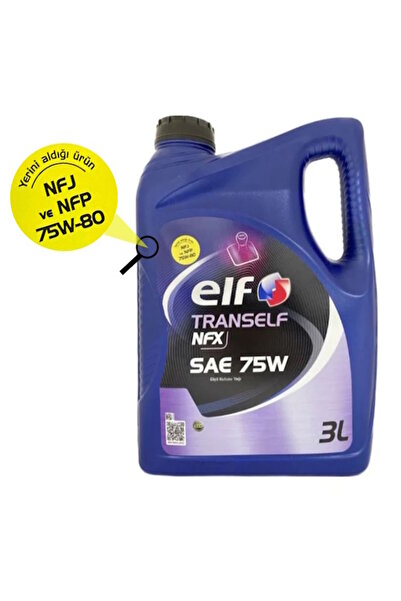 ELF Şanzıman Yağı NFX (ESKİ ADI NFJ,NFP) 75w-80 Trans 3 Litre