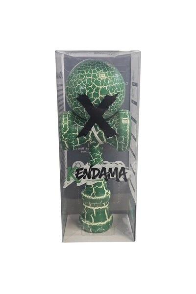 Bibilel Kids Kendama X Original Professional Cracked, Wooden, 18 cm, Green White