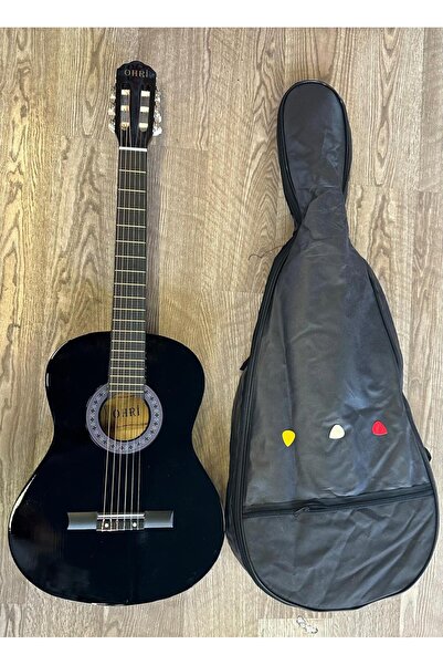 Sazhane 4/4 Tamboy Siyah Klasik Gitar Seti 12 Yaş Üzeri (KILIF-PENA)