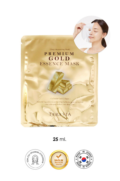 MBL Teresia Teresia Premium Gold Mask – Altın Özlü Yoğun Nem & Aydınlatıcı Ka...