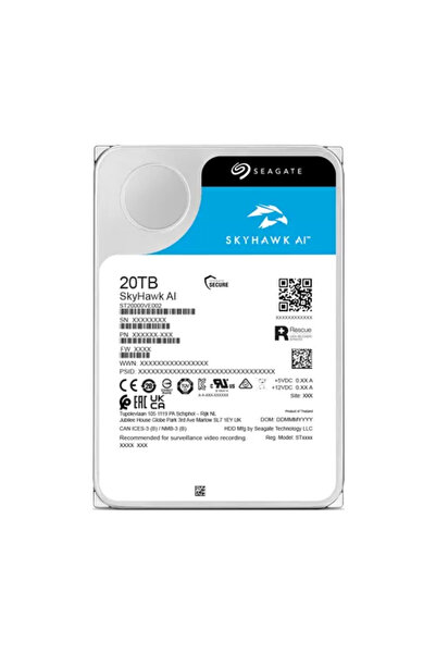 Seagate Hard disk 20TB - Surveillance SKYHAWK AI ST20000VE