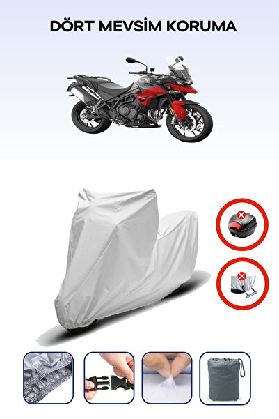Breen حقيبة خلفية للدراجة النارية باللون الرمادي من Triumph Tiger 850 Sport غ...