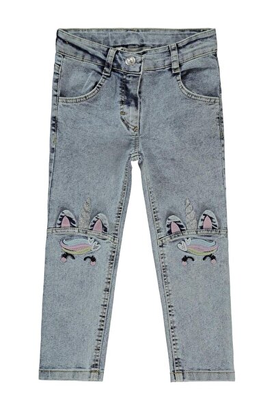 Civil Girls Unicorn Nakışlı 2-5 Yaş Pantolon - Mavi 5-6 Yaş