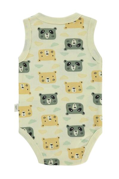 Civil Baby Teddy Bear Printed 0-3 Years Old Snap-On Badi - Beige 18-24 Months