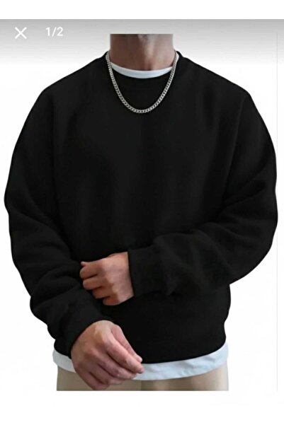 VİPER Siyah Oversize Kışlık Sweatshirt