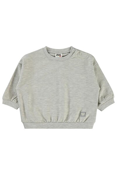 Civil Baby Civil Basic Heart Label 6-18 Months Sweatshirt - Gray 6-9 Months