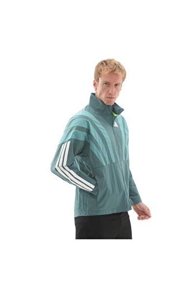 adidas HZ3691-E Adızero A Jkt M Ανδρικό αδιάβροχο-R &amp; uuml; Πράσινο