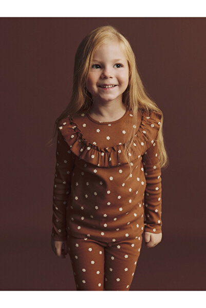 LC Waikiki Two Mt Shop Quality Lcw Kids Brown Camisole Floral Tight & Slim Lo...
