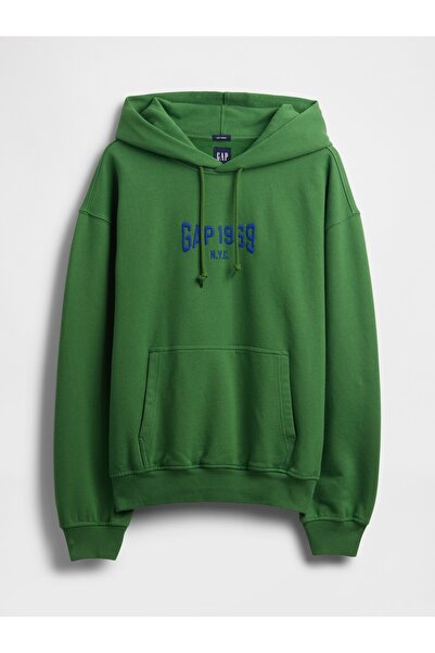 GAP Erkek Yeşil Heavyweight 1969 Logo Sweatshirt