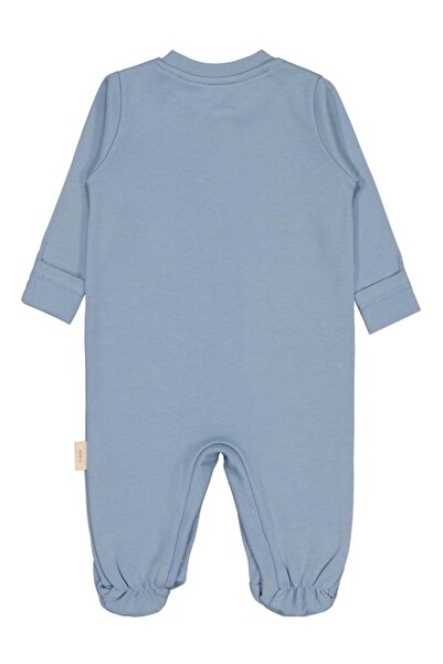 Civil Baby Bebek Organik Patikli Tulum 0-3 Ay Mavi