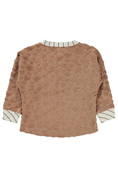 Civil Boys سويت شيرت مطبوع بأزرار من ستار للأعمار من 2-5 سنوات - بني للأعمار من 2-3 سنوات