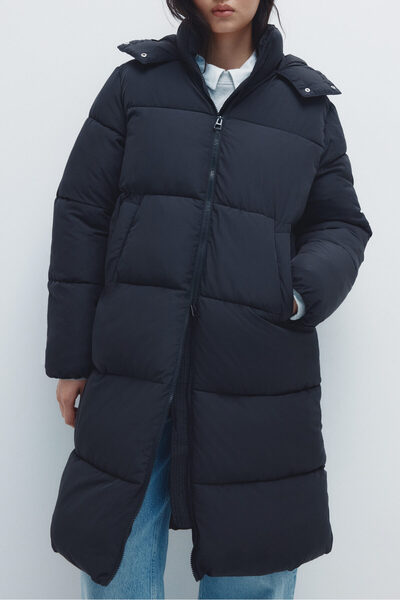 H&M Uzun Pofuduk Ceket
