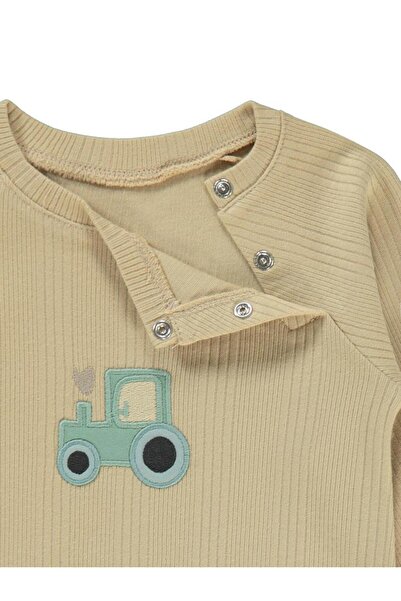 Civil Baby Car Applique 6-18 Months Jumpsuit - Brown12-18 Months