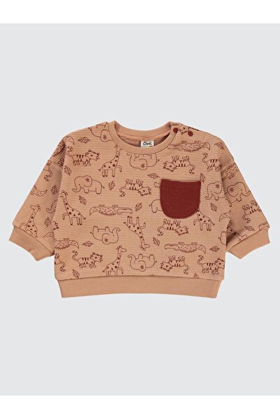 Civil Baby Erkek Bebek Sweatshirt 6-18 Ay Sütlükahve