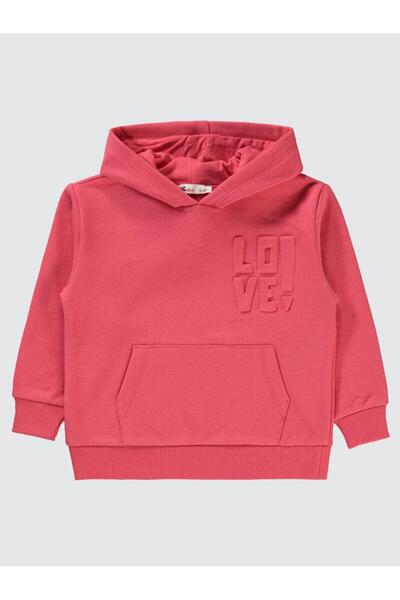 Civil Girls Kanguru Cepli 2-5 Yaş Sweatshirt - Kırmızı 5-6 Yaş